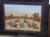 Iran - Ispahan - Place de l'Imam - Tableau dans une petite boutique reprÃ©sentant la fonction de terrain de polo qu'avait la place