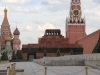 Russie - Moscou - Place Rouge - Mausolée de Lénine et Cathédrale Basile-le-Bienheurex