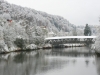 Wolfratshausen en automne sous la neige - Loisach