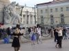 Russie - Saint-Pétersbourg - Démonstration de danse sur la pointe de l'ile Vassilievski