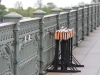Russie - Saint-Pétersbourg - Pont de la Trinité, barrières à mettre en place lors du levage