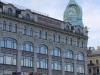 Russie - Saint-Pétersbourg - Grand magasin, écritures en français sur la façade